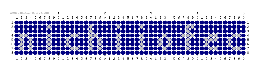 編みこみ文字ミサンガ製作図：NICHIJOFES