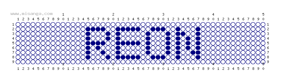 編みこみ文字ミサンガ製作図：REON