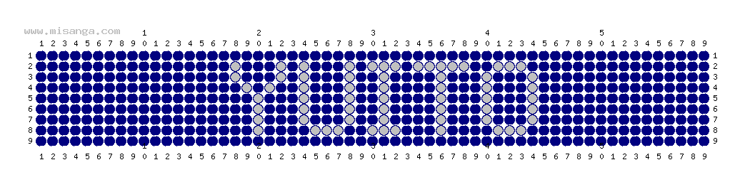 編みこみ文字ミサンガ製作図：YUITO