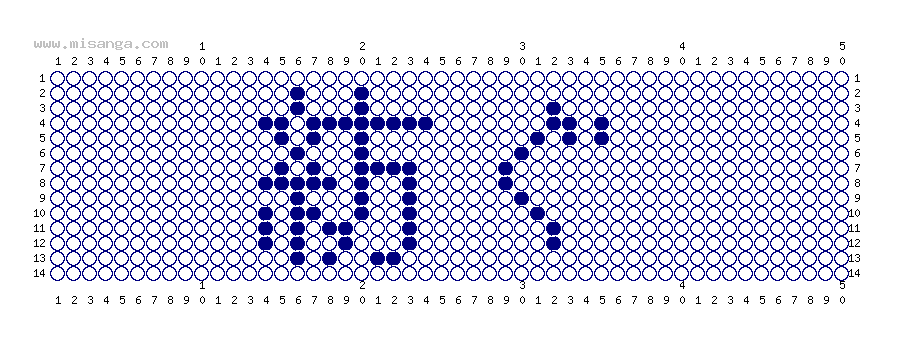 編みこみ文字ミサンガ製作図：紡ぐ