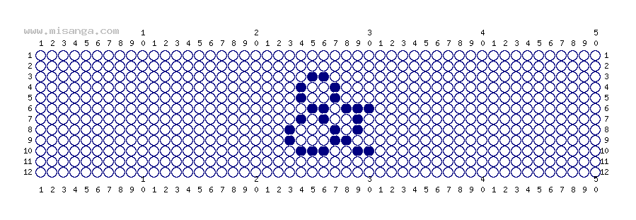 編みこみ文字ミサンガ製作図：&