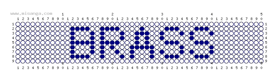 編みこみ文字ミサンガ製作図：BRASS