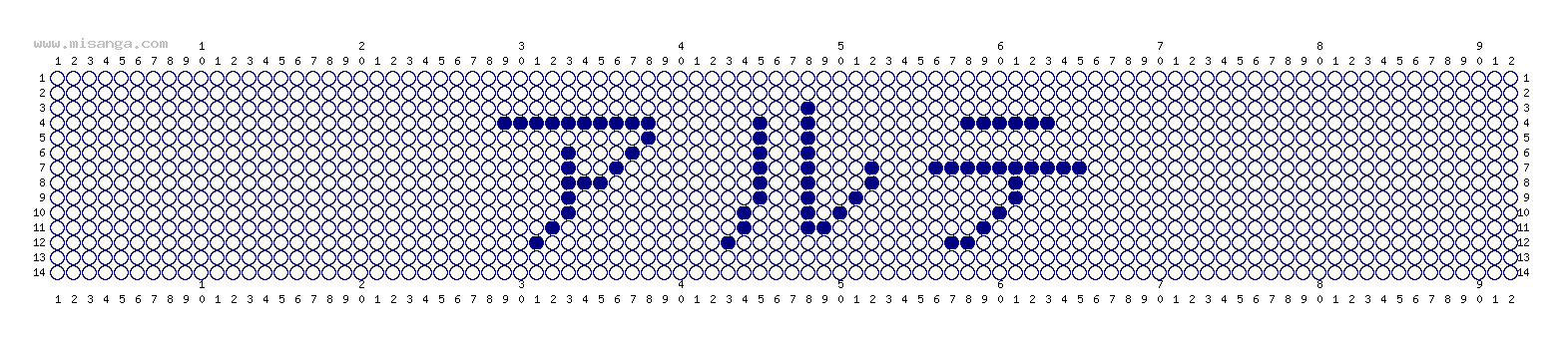 編みこみ文字ミサンガ製作図：アルテ