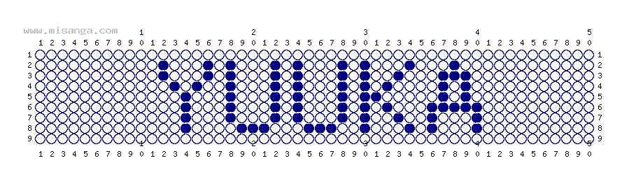 編みこみ文字ミサンガ製作図：YUUKA