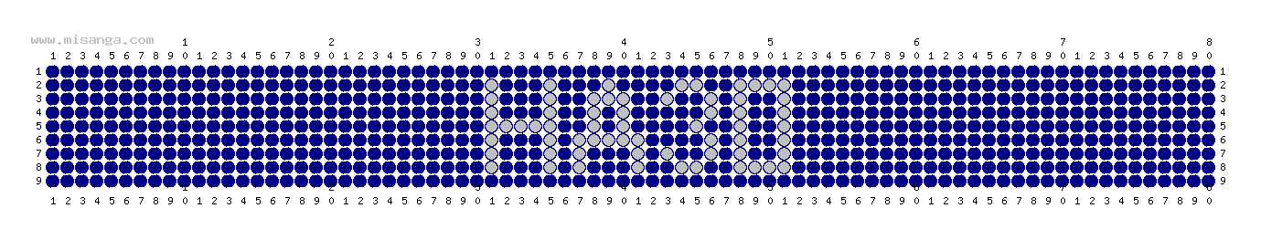 編みこみ文字ミサンガ製作図：HA30