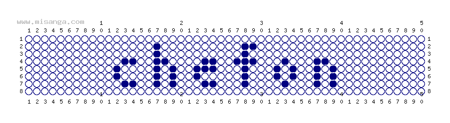 編みこみ文字ミサンガ製作図：CHEVON