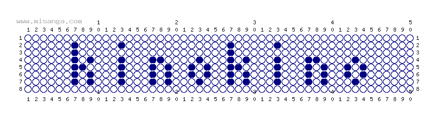 編みこみ文字ミサンガ製作図：KINOKINO