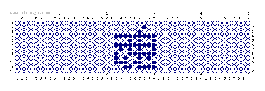 編みこみ文字ミサンガ製作図：魂