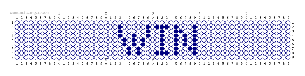編みこみ文字ミサンガ製作図：WIN