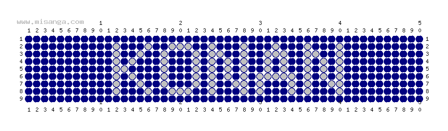 編みこみ文字ミサンガ製作図：KONAN