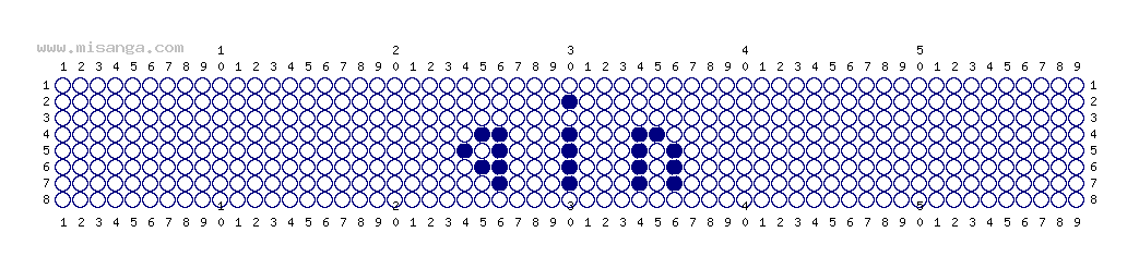 編みこみ文字ミサンガ製作図：WIN