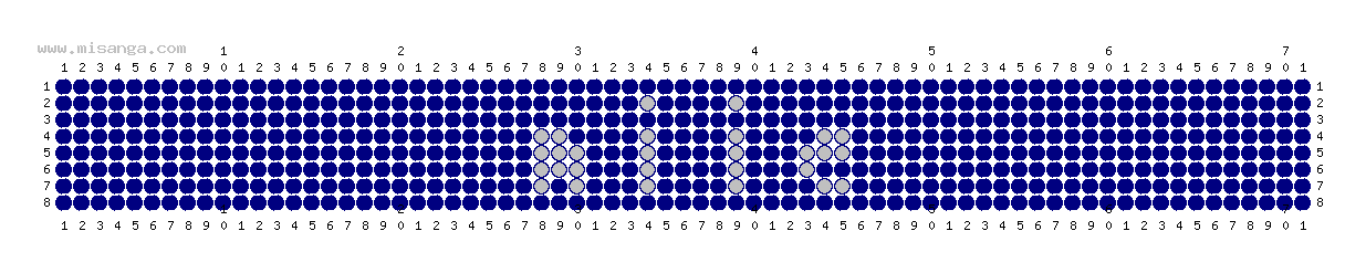 編みこみ文字ミサンガ製作図：MIYU