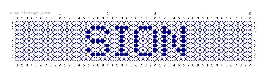 編みこみ文字ミサンガ製作図：SION