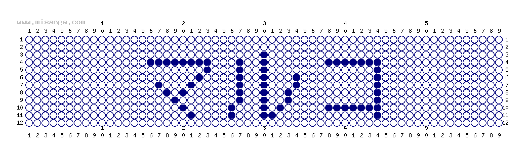 編みこみ文字ミサンガ製作図：マルコ