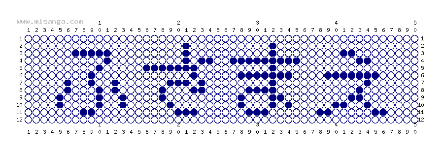 編みこみ文字ミサンガ製作図：ふさまえ