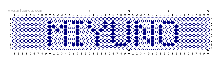 編みこみ文字ミサンガ製作図：MIYUNO