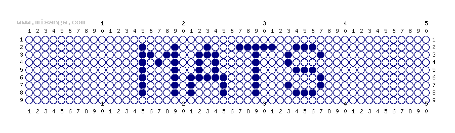 編みこみ文字ミサンガ製作図：MATS