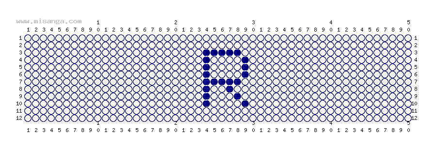 編みこみ文字ミサンガ製作図：R