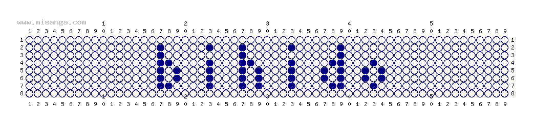 編みこみ文字ミサンガ製作図：RIHITO