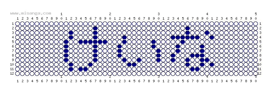 編みこみ文字ミサンガ製作図：けいな
