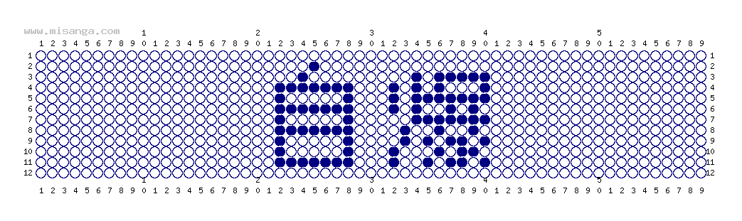 編みこみ文字ミサンガ製作図：自爆