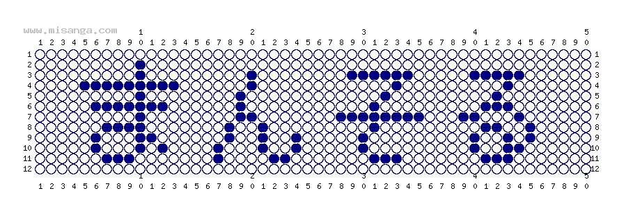 編みこみ文字ミサンガ製作図：まんそる