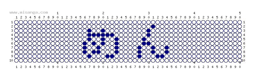 編みこみ文字ミサンガ製作図：めん