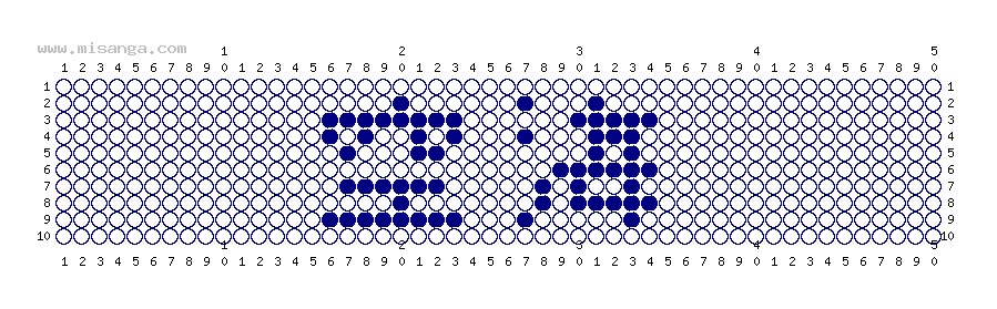 編みこみ文字ミサンガ製作図：空海