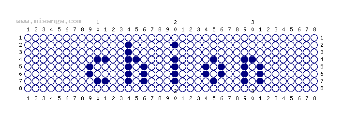 編みこみ文字ミサンガ製作図：SHION