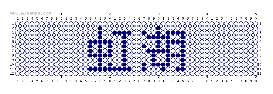 編みこみ文字ミサンガ製作図：虹湖