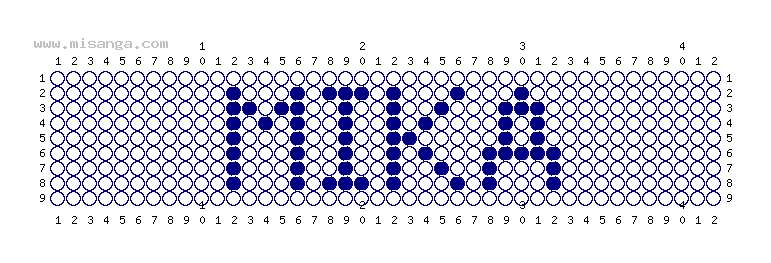編みこみ文字ミサンガ製作図：MIKA