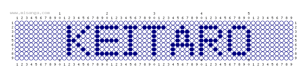 編みこみ文字ミサンガ製作図：KEITARO
