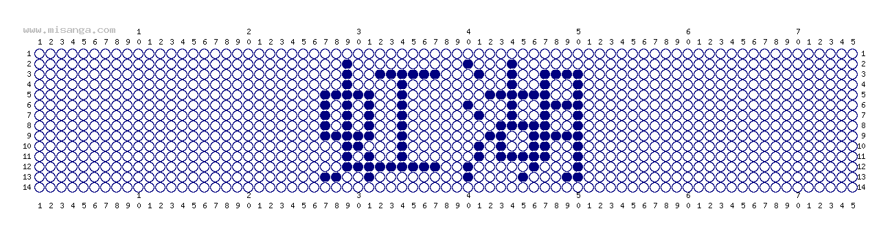 編みこみ文字ミサンガ製作図：虹湖