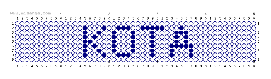 編みこみ文字ミサンガ製作図：KOTA
