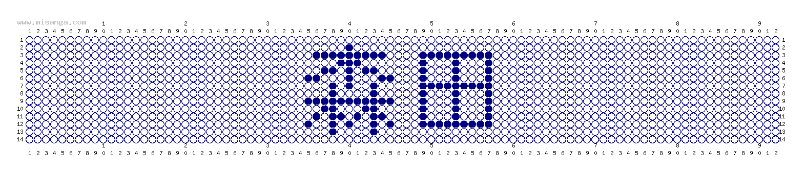編みこみ文字ミサンガ製作図：森田