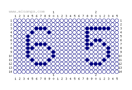 編みこみ文字ミサンガ製作図：65