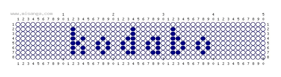 編みこみ文字ミサンガ製作図：KOTARO