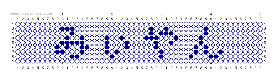 編みこみ文字ミサンガ製作図：みぃやん
