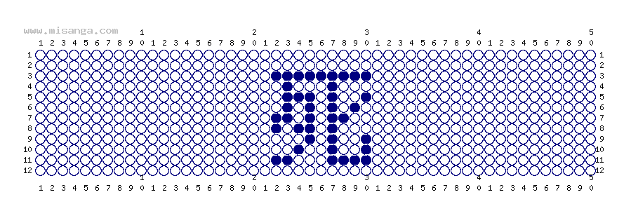 編みこみ文字ミサンガ製作図：死