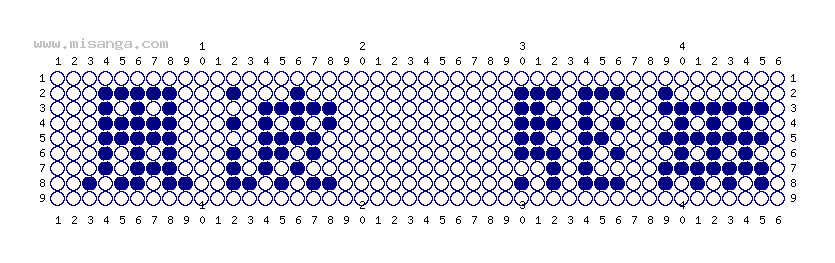 編みこみ文字ミサンガ製作図：風波　駆無