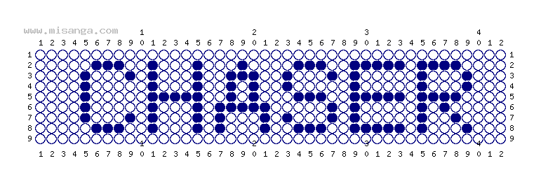 編みこみ文字ミサンガ製作図：CHASER