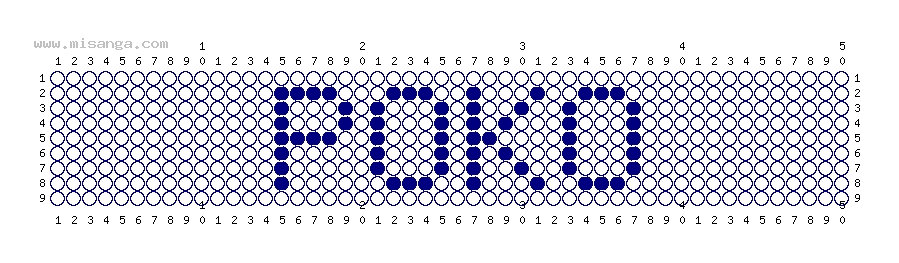 編みこみ文字ミサンガ製作図：POKO