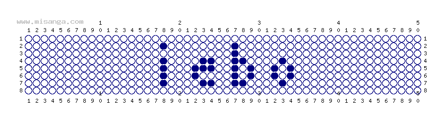 編みこみ文字ミサンガ製作図：ZERO