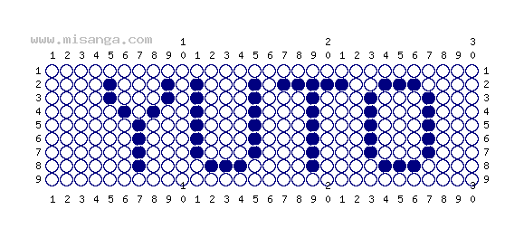 編みこみ文字ミサンガ製作図：YUTO