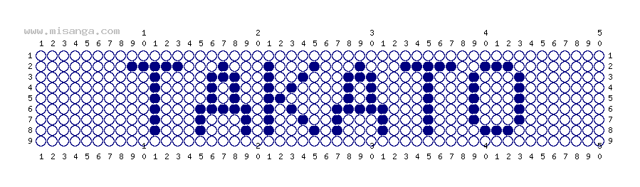 編みこみ文字ミサンガ製作図：TAKATO