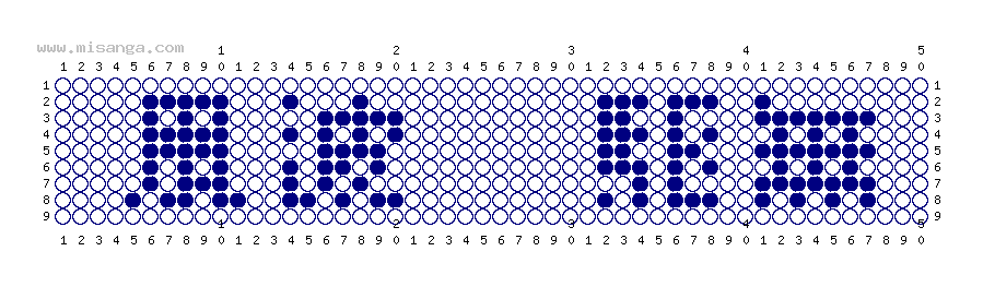 編みこみ文字ミサンガ製作図：風波　駆無