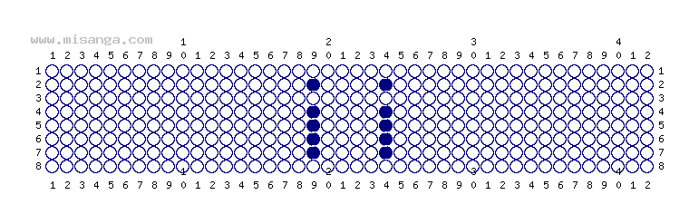 編みこみ文字ミサンガ製作図：YY