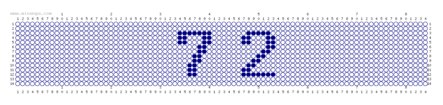 編みこみ文字ミサンガ製作図：72