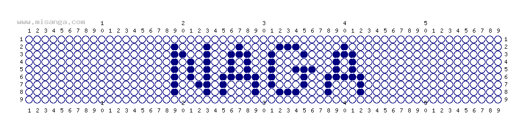 編みこみ文字ミサンガ製作図：NAGA