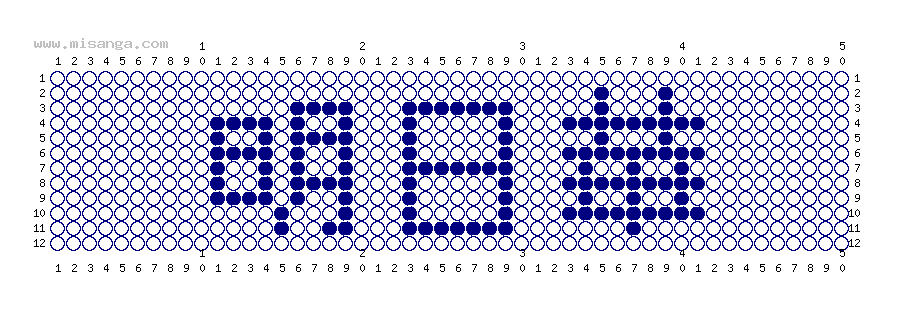 編みこみ文字ミサンガ製作図：明日華
